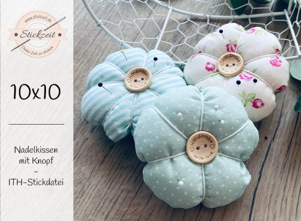 Nadelkissen mit Knopf - ITH-Stickdatei